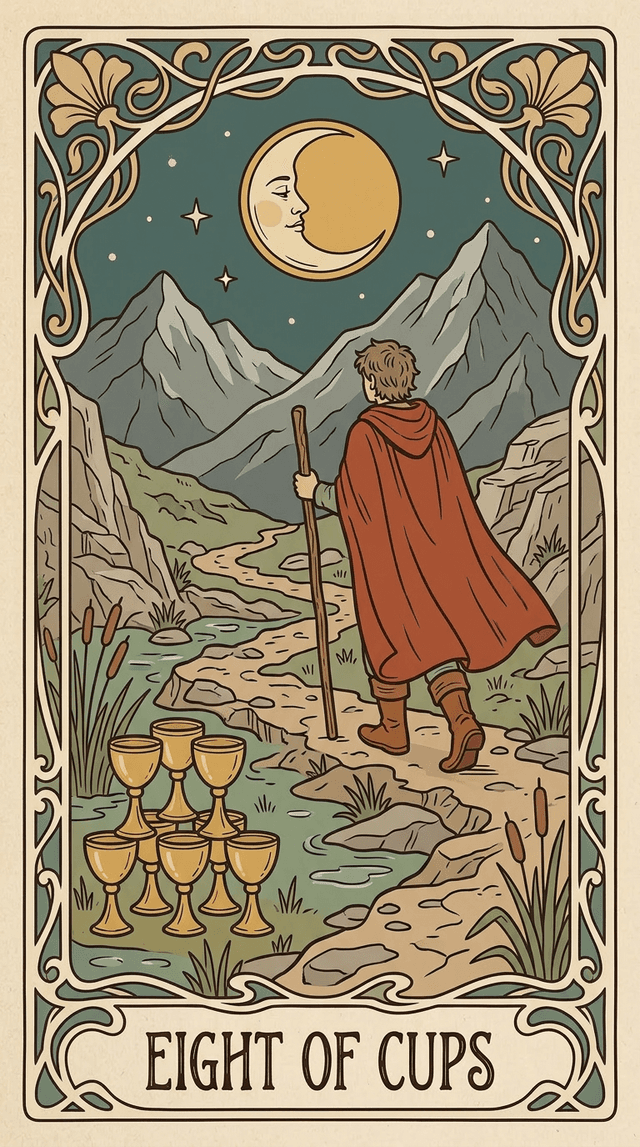 Eight of Cups tarot card
