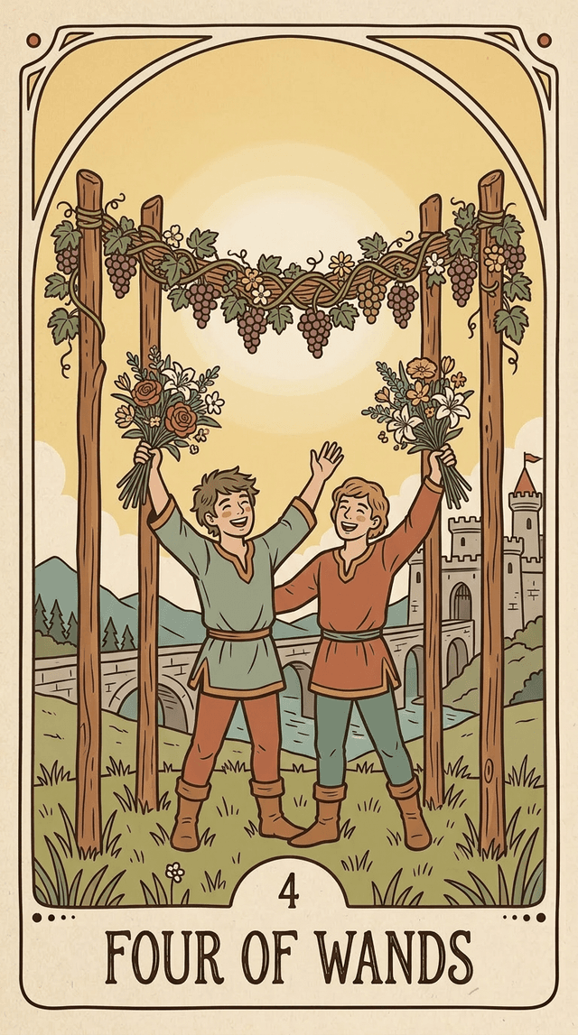 Four of Wands tarot card
