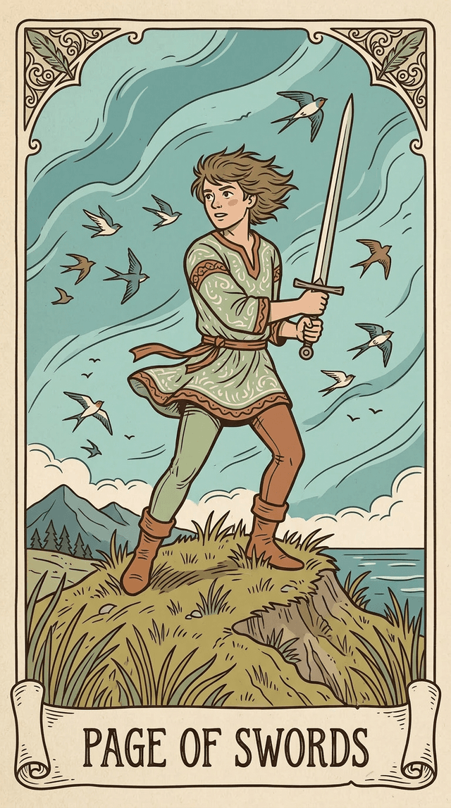 Page of Swords tarot card