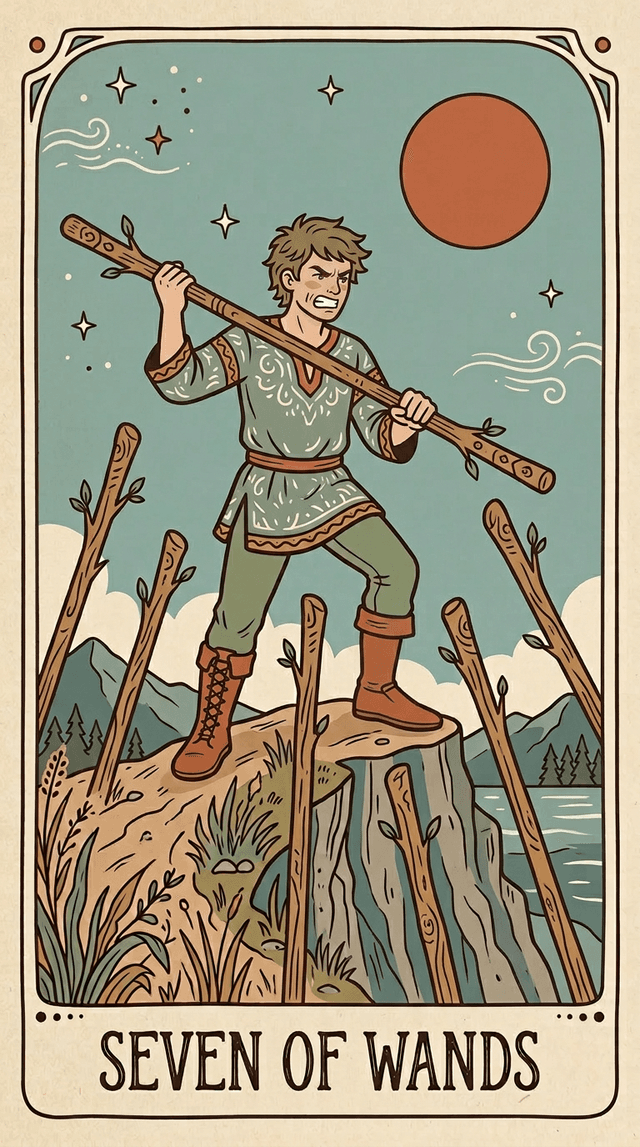 Seven of Wands tarot card