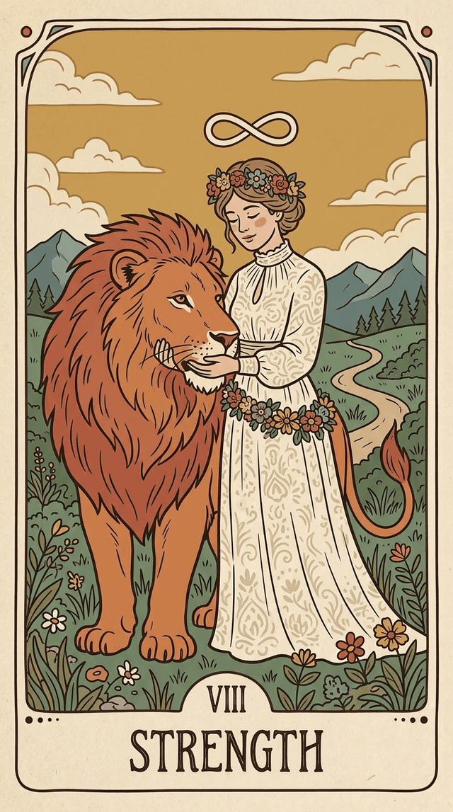 Strength tarot card