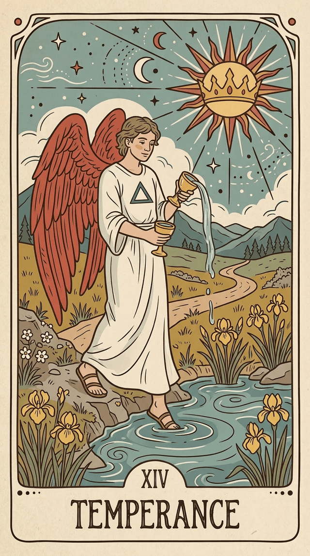 Temperance tarot card