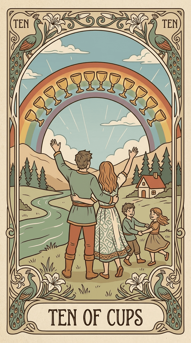 Ten of Cups tarot card