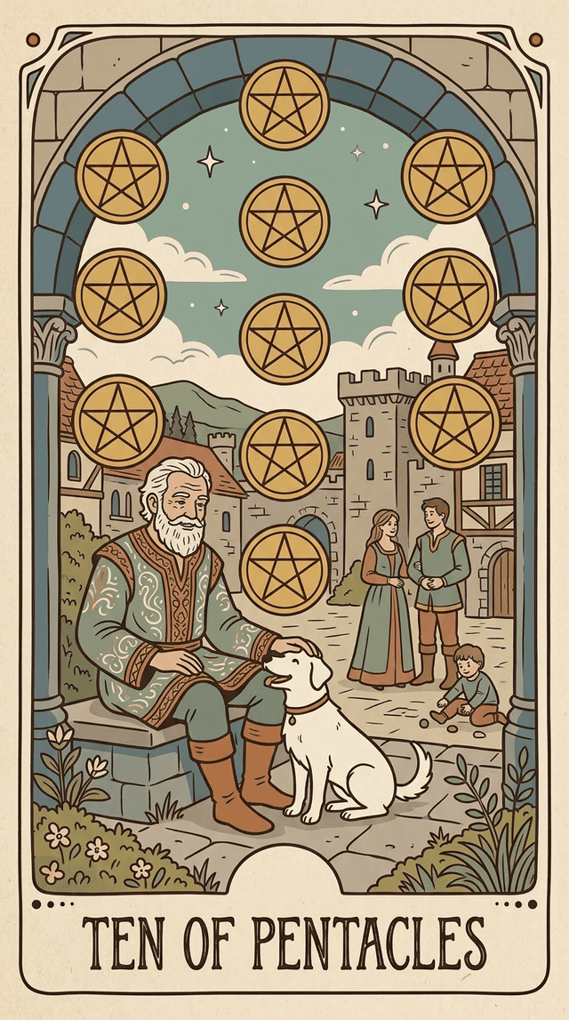 Ten of Pentacles tarot card