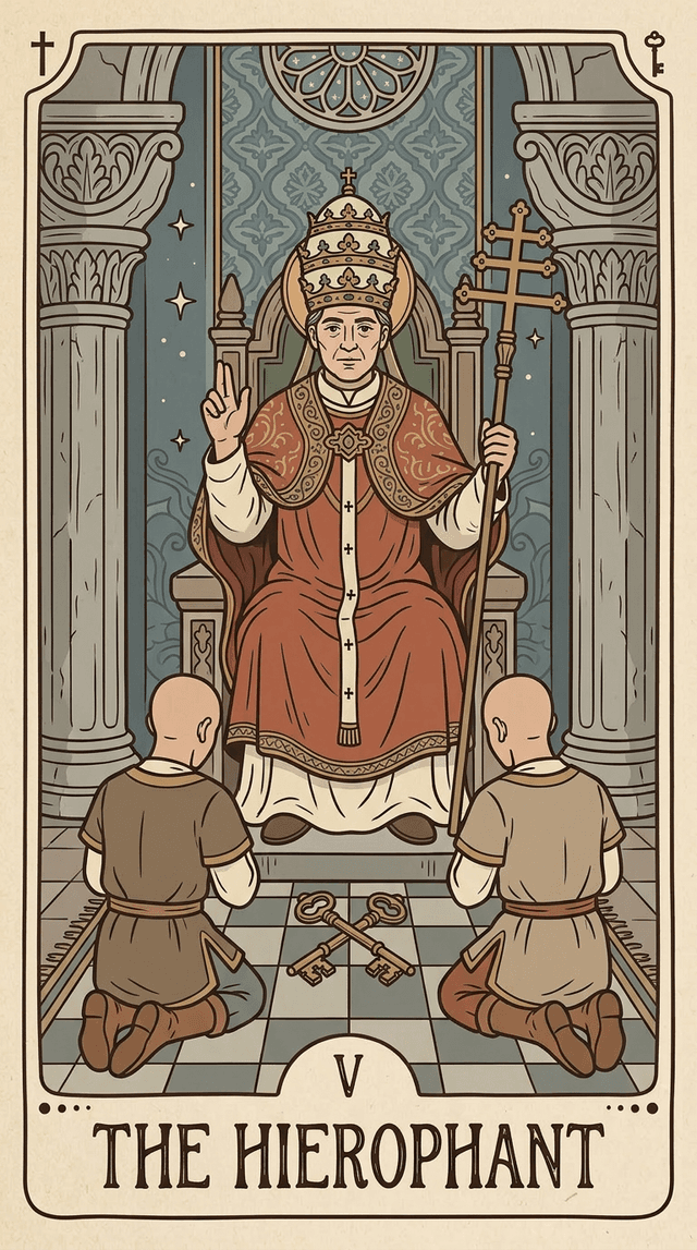 The Hierophant tarot card