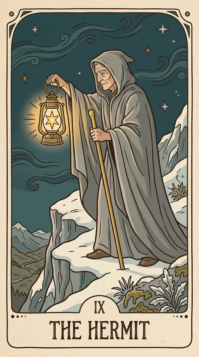 The Hermit tarot card